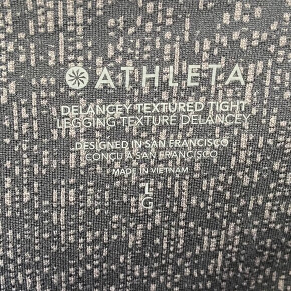 Athleta Black & Gray Delancey Textured Tight - Picture 5 of 9
